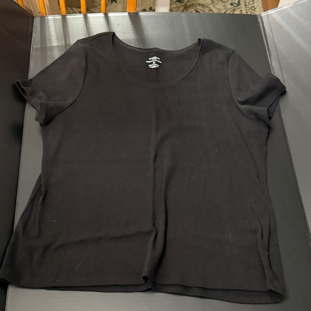 Charter Club Black Short Sleeve Tee